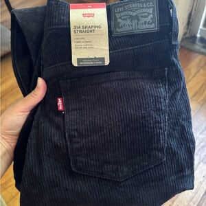 Brand new black corduroy Levi’s